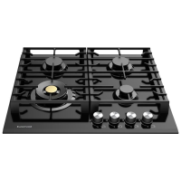 Euromaid 60cm Gas Cooktop with 4 Burners BLK GLASS