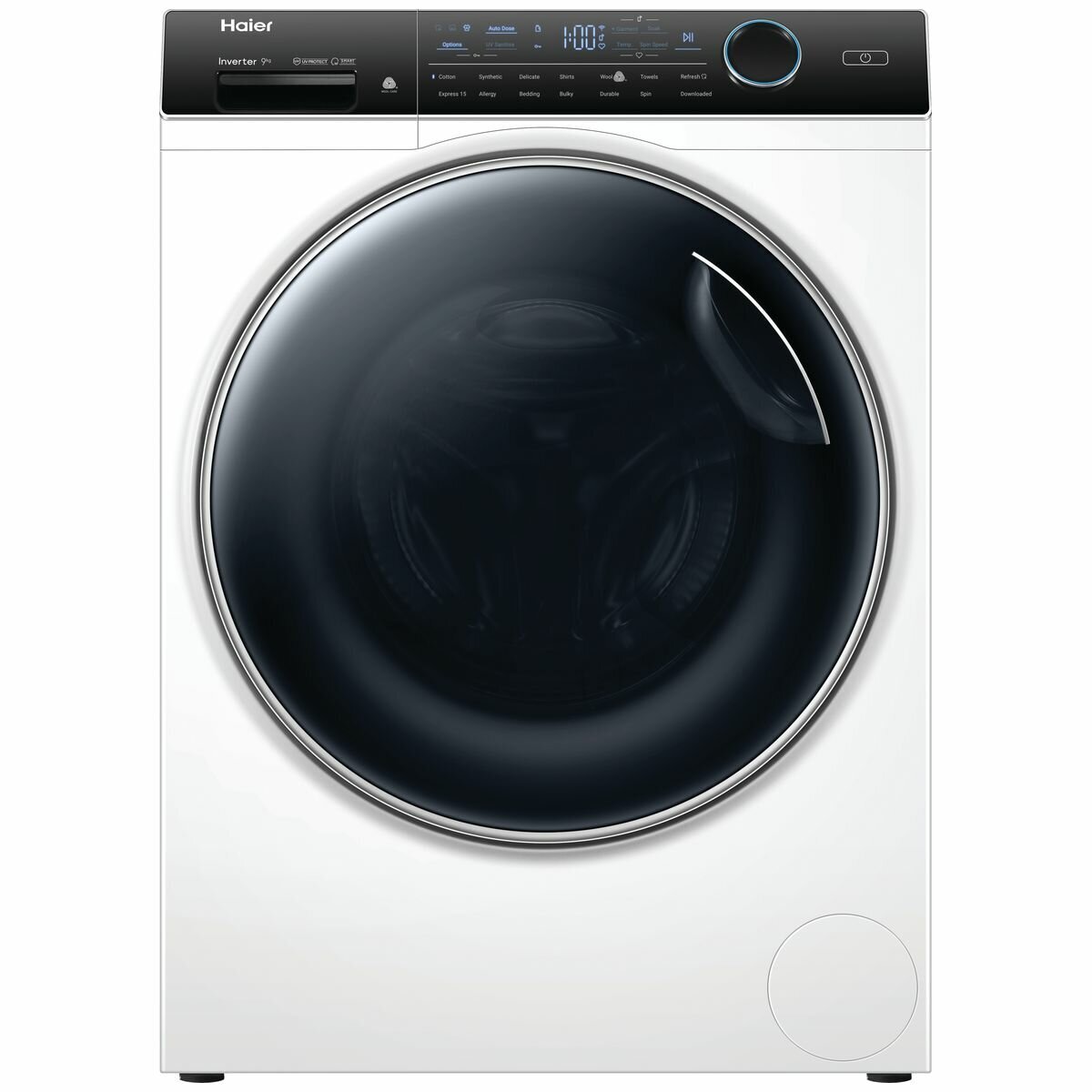 HAIER Front Loader Washing Machine, 9kg, UV Protec