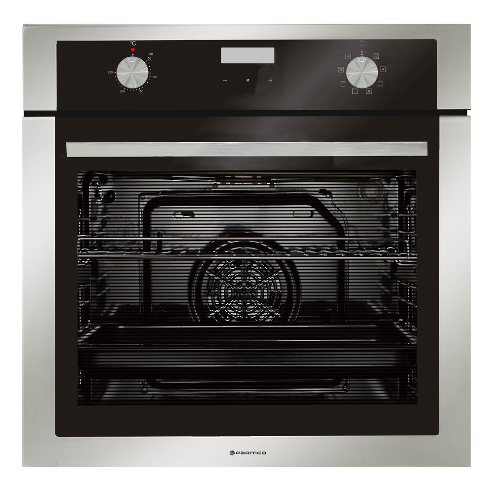 PARMCO 76L BLK 8-FUNCTION OVEN W/DISPLAY *NEW*