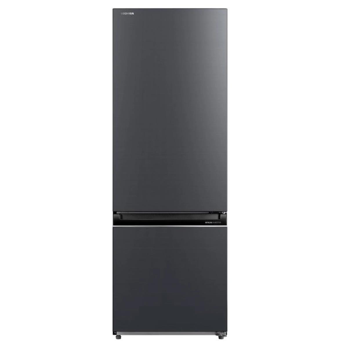 TOSHIBA BLACK FRIDGE FREEZER 325LTR